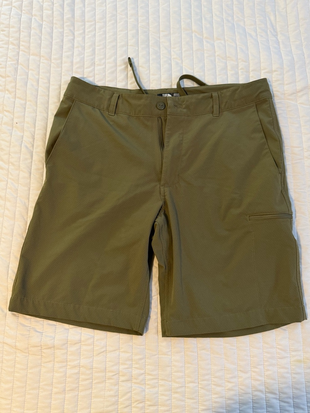 The North Face Men's FlashDry Solid Green Hiking Shorts Pockets 32W O30